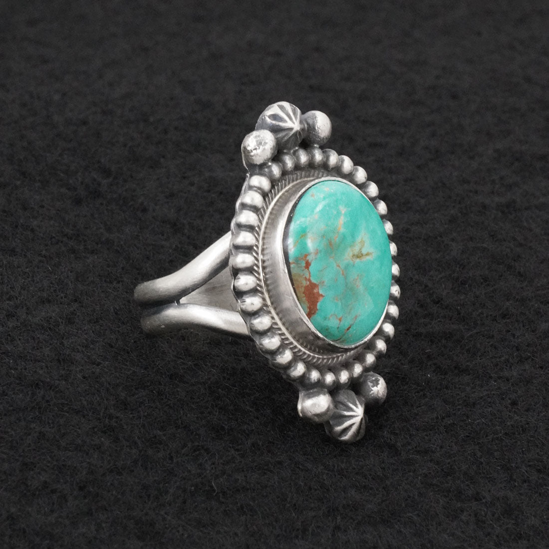 Darrin Livingston Turquoise & Sterling Silver Ring Size 7