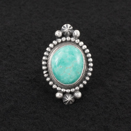 Darrin Livingston Turquoise & Sterling Silver Ring Size 7.5