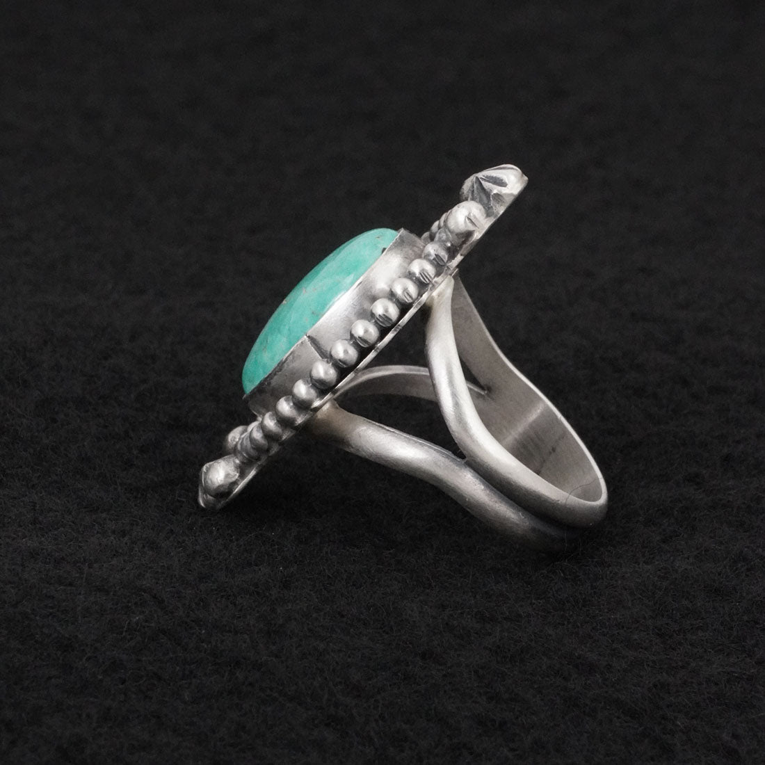Darrin Livingston Turquoise & Sterling Silver Ring Size 7.5