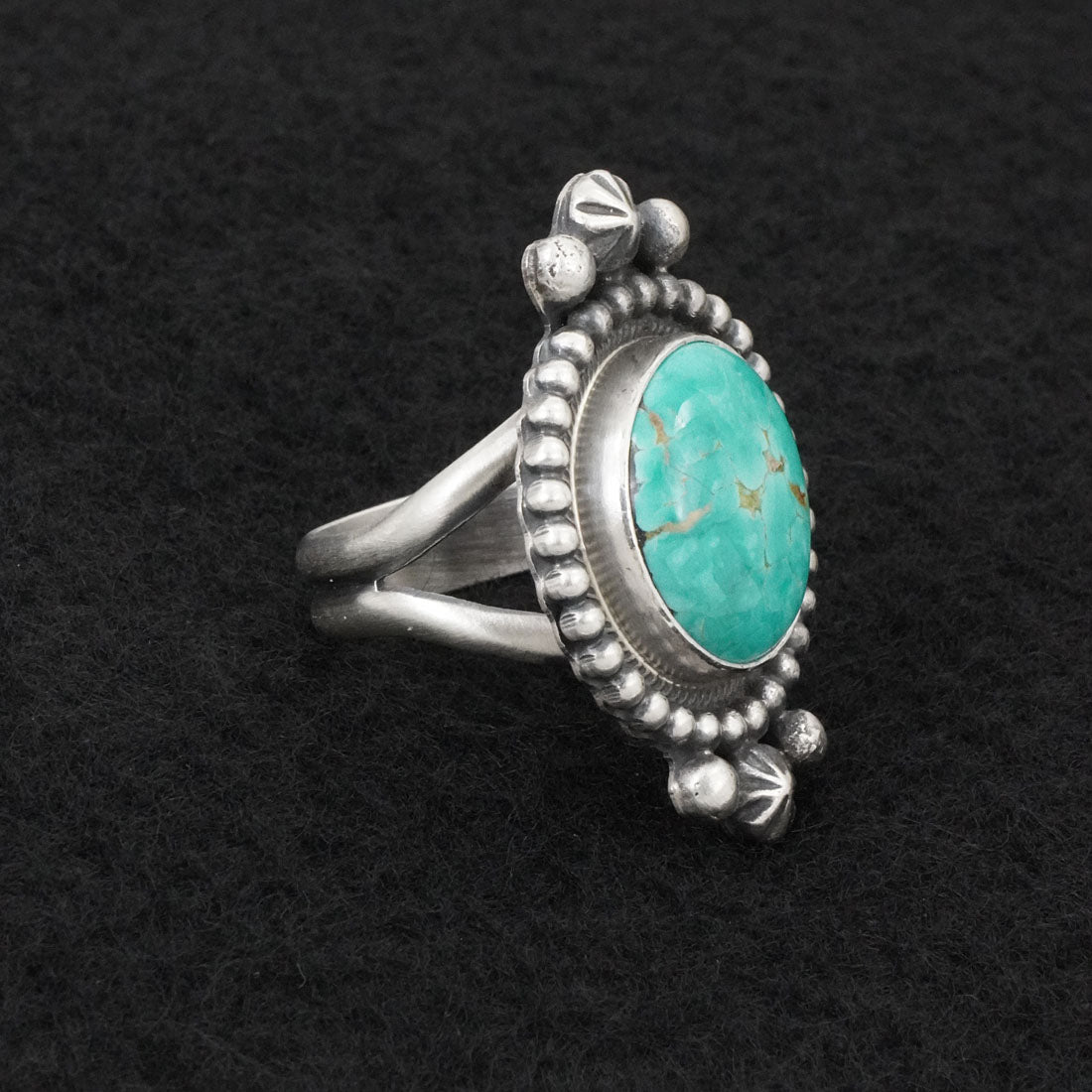 Darrin Livingston Turquoise & Sterling Silver Ring Size 6.5
