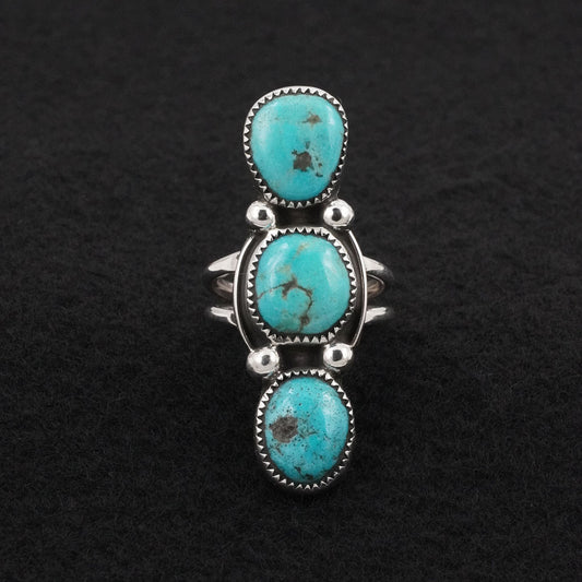 Priscilla Reeder Turquoise & Sterling Silver Ring Sz. 7