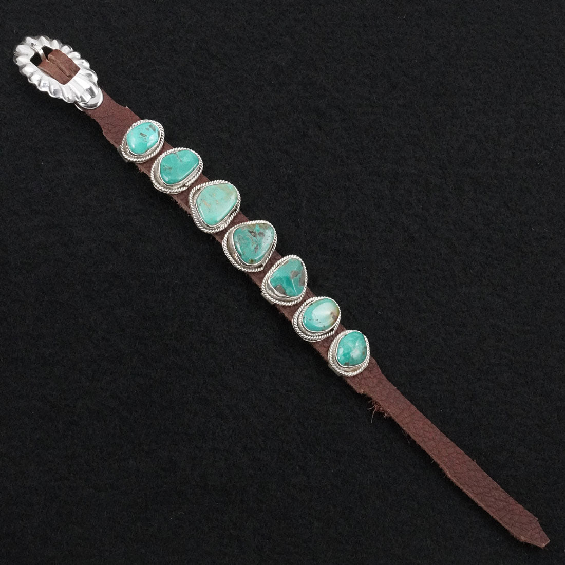 Rosita Charlie Turquoise, Sterling Silver & Leather Bracelet