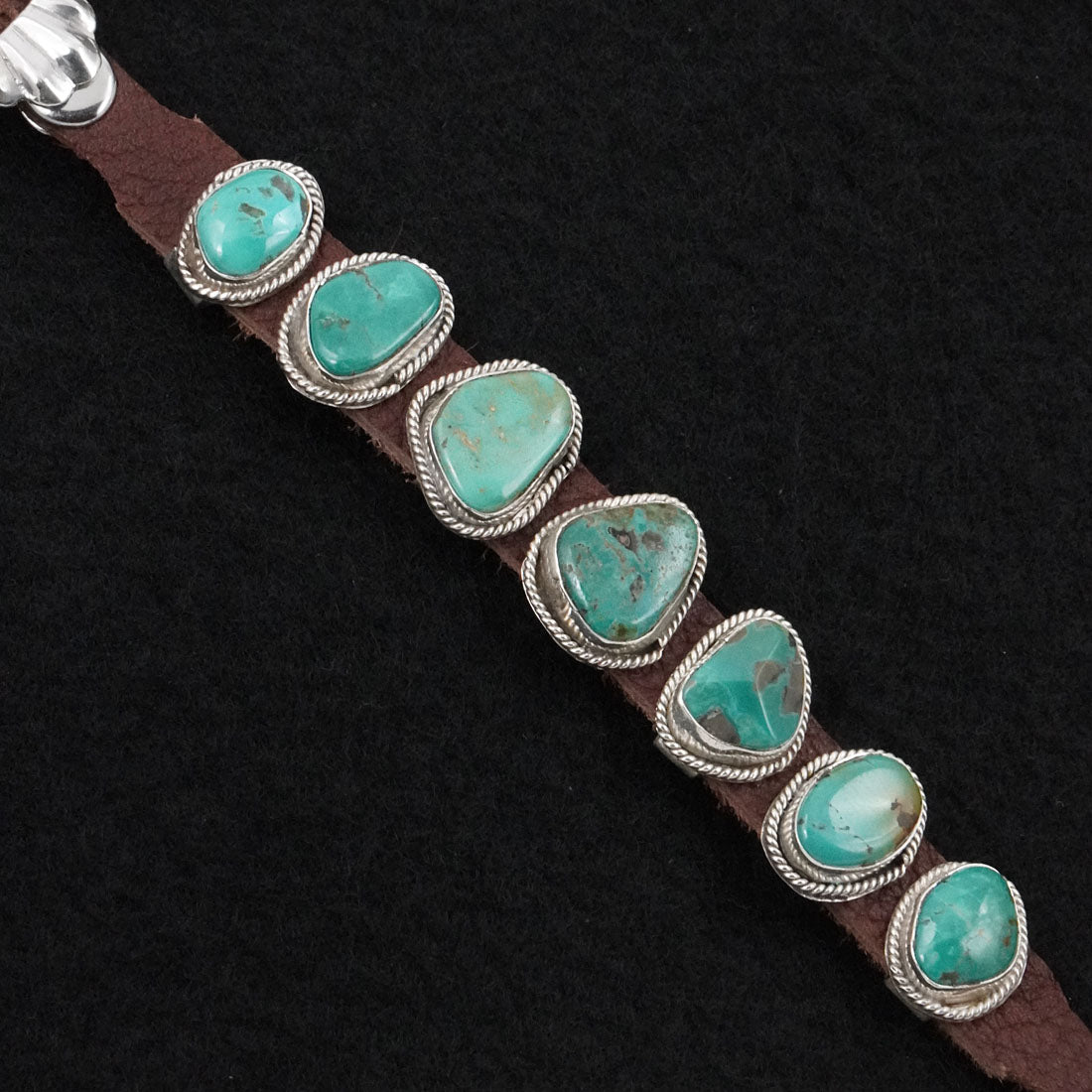 Rosita Charlie Turquoise, Sterling Silver & Leather Bracelet