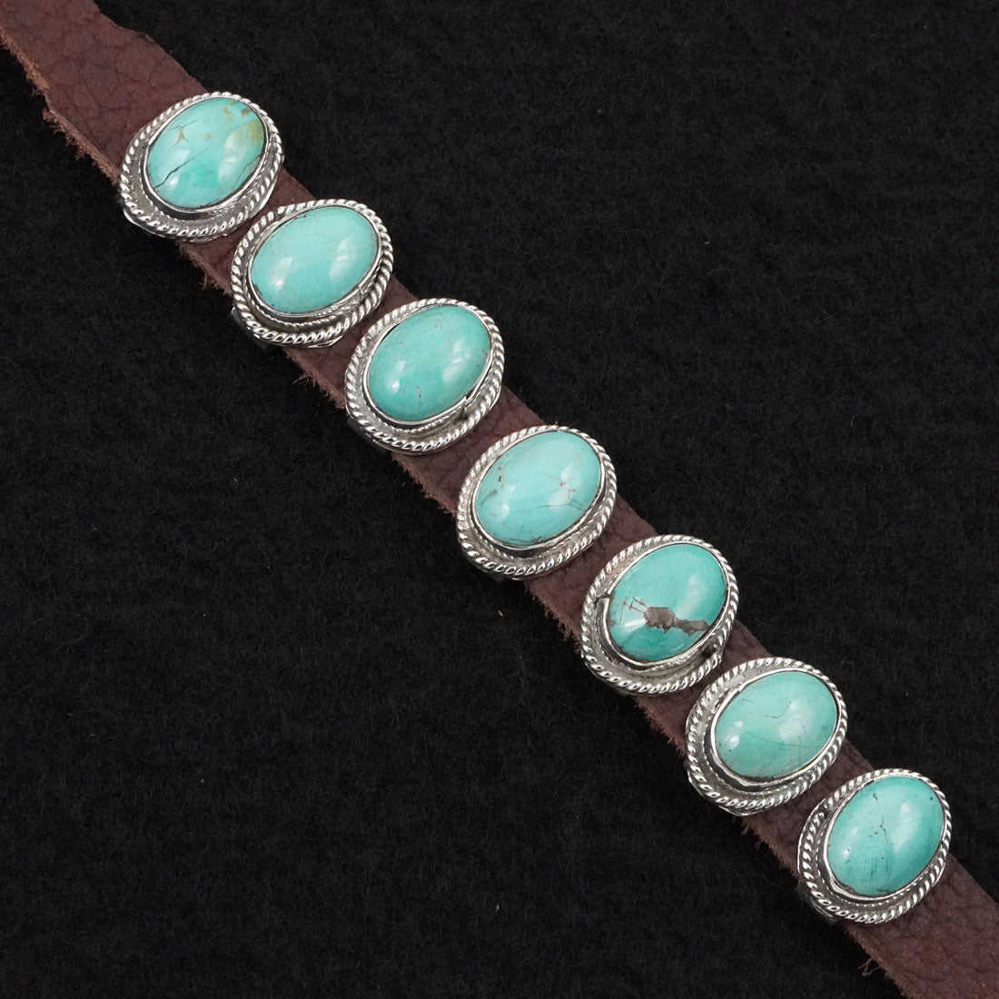 Rosita Charlie Turquoise, Sterling Silver & Leather Bracelet