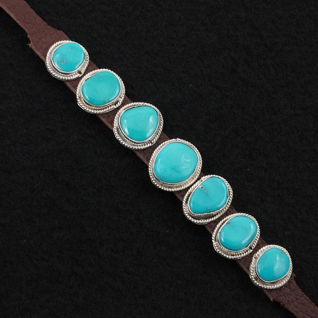 Rosita Charlie Turquoise, Sterling Silver & Leather Bracelet