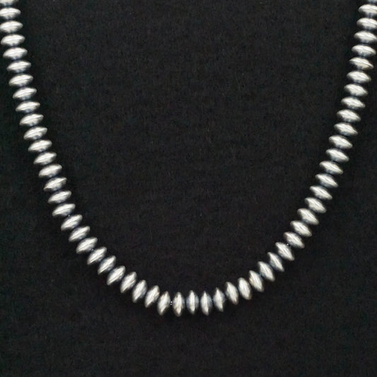 Dorinda Mariano Sterling Silver Navajo Pearl Necklace 14"