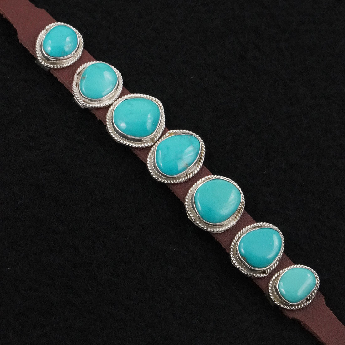 Rosita Charlie Turquoise, Sterling Silver & Leather Bracelet