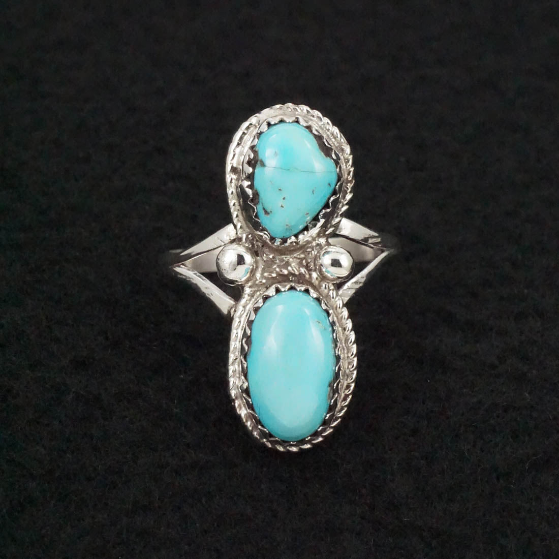 Ernest Hawthorne Turquoise & Sterling Silver Ring Size 7