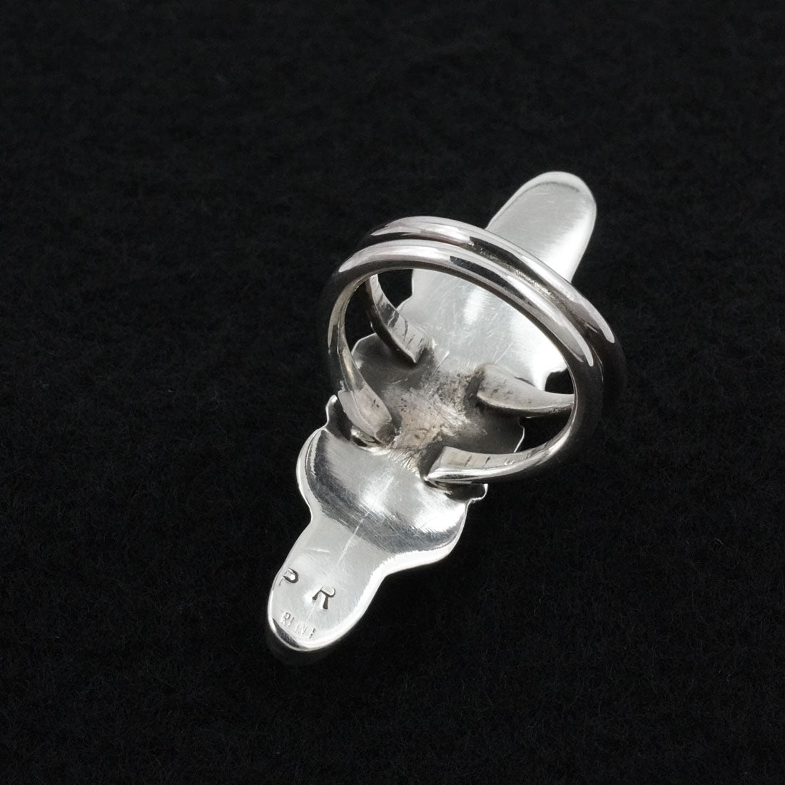 Priscilla Reeder Onyx & Sterling Silver Ring Sz. 7