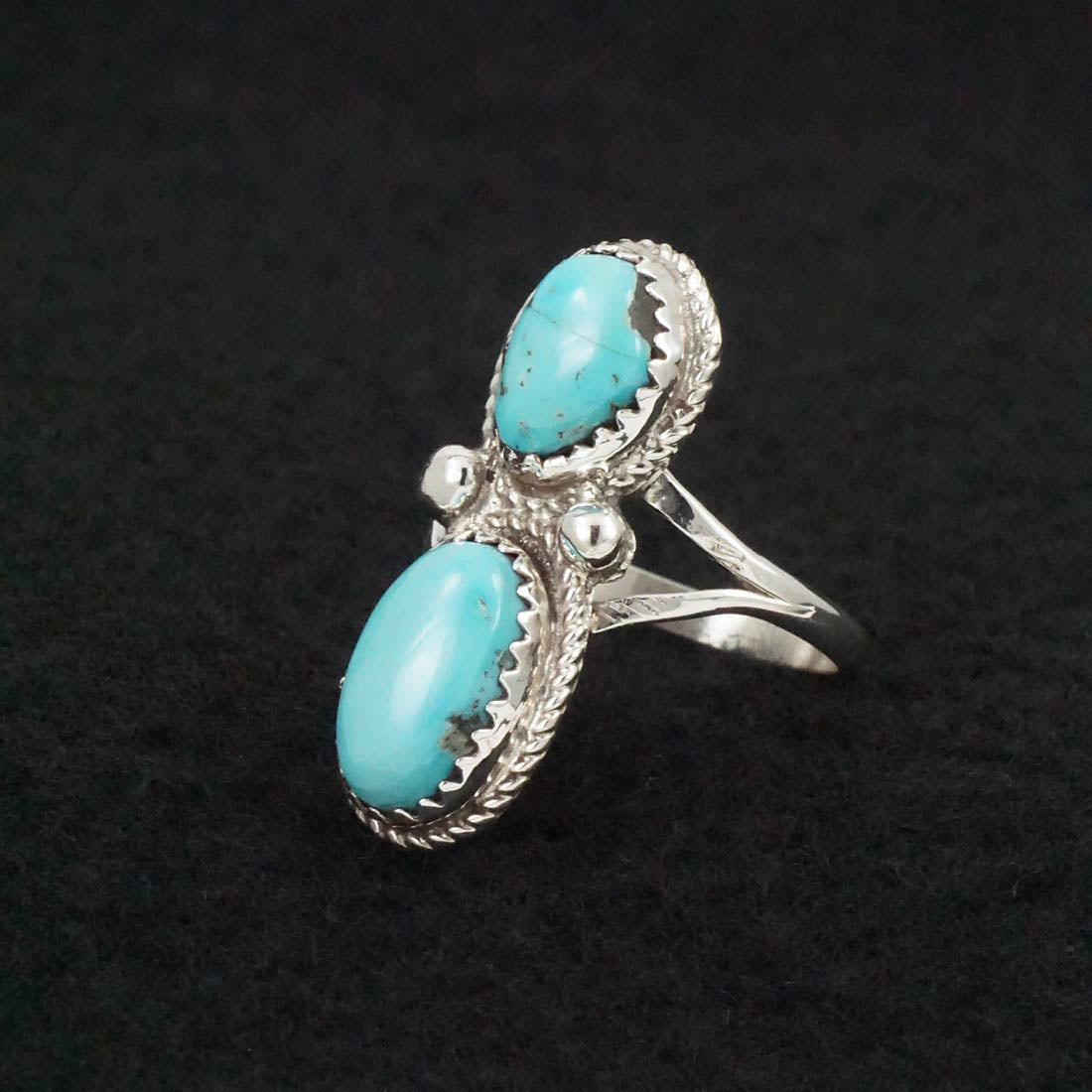 Ernest Hawthorne Turquoise & Sterling Silver Ring Size 7