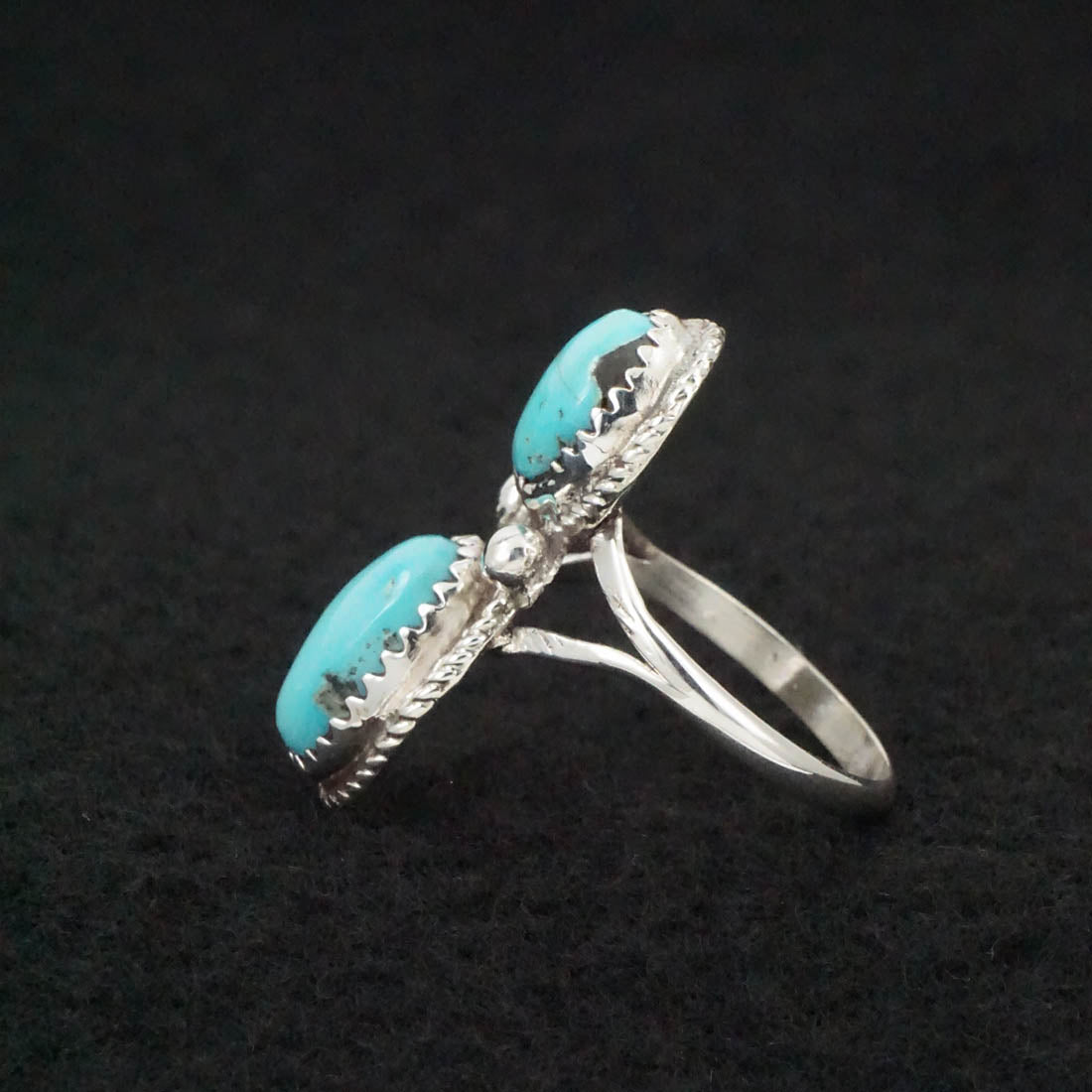 Ernest Hawthorne Turquoise & Sterling Silver Ring Size 7