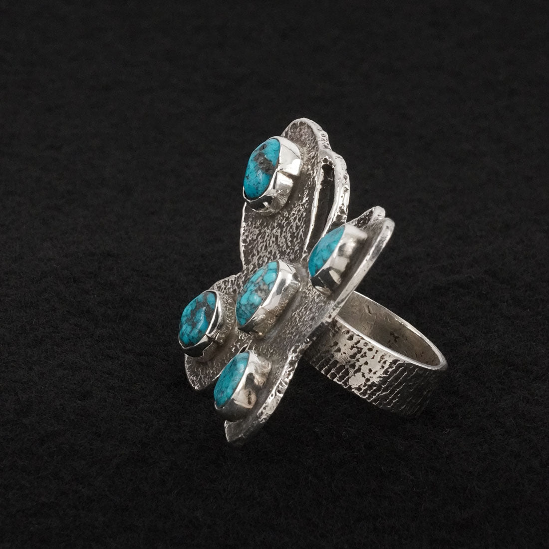 Dymitri Arviso Turquoise & Sterling Silver Ring Sz. 8