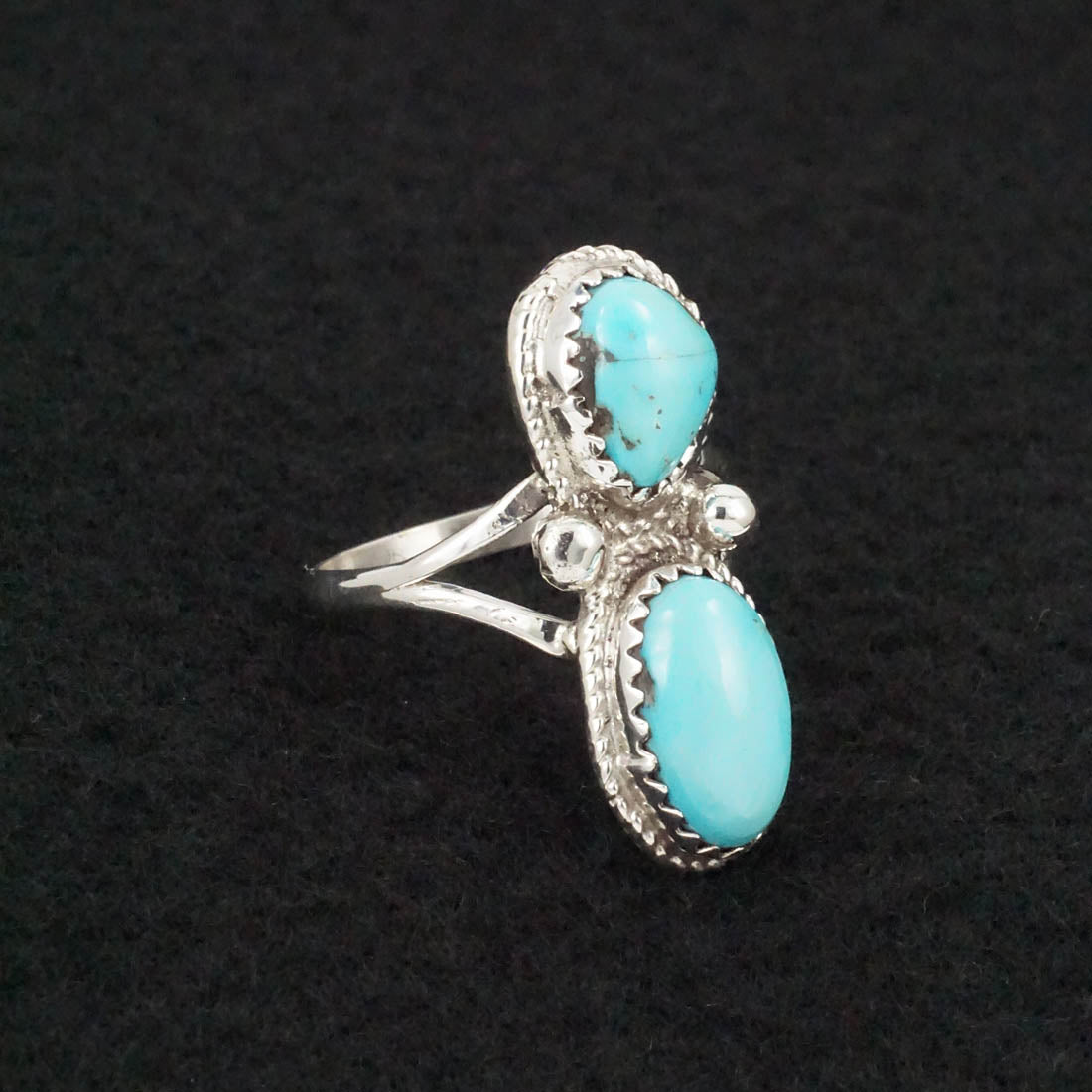 Ernest Hawthorne Turquoise & Sterling Silver Ring Size 7