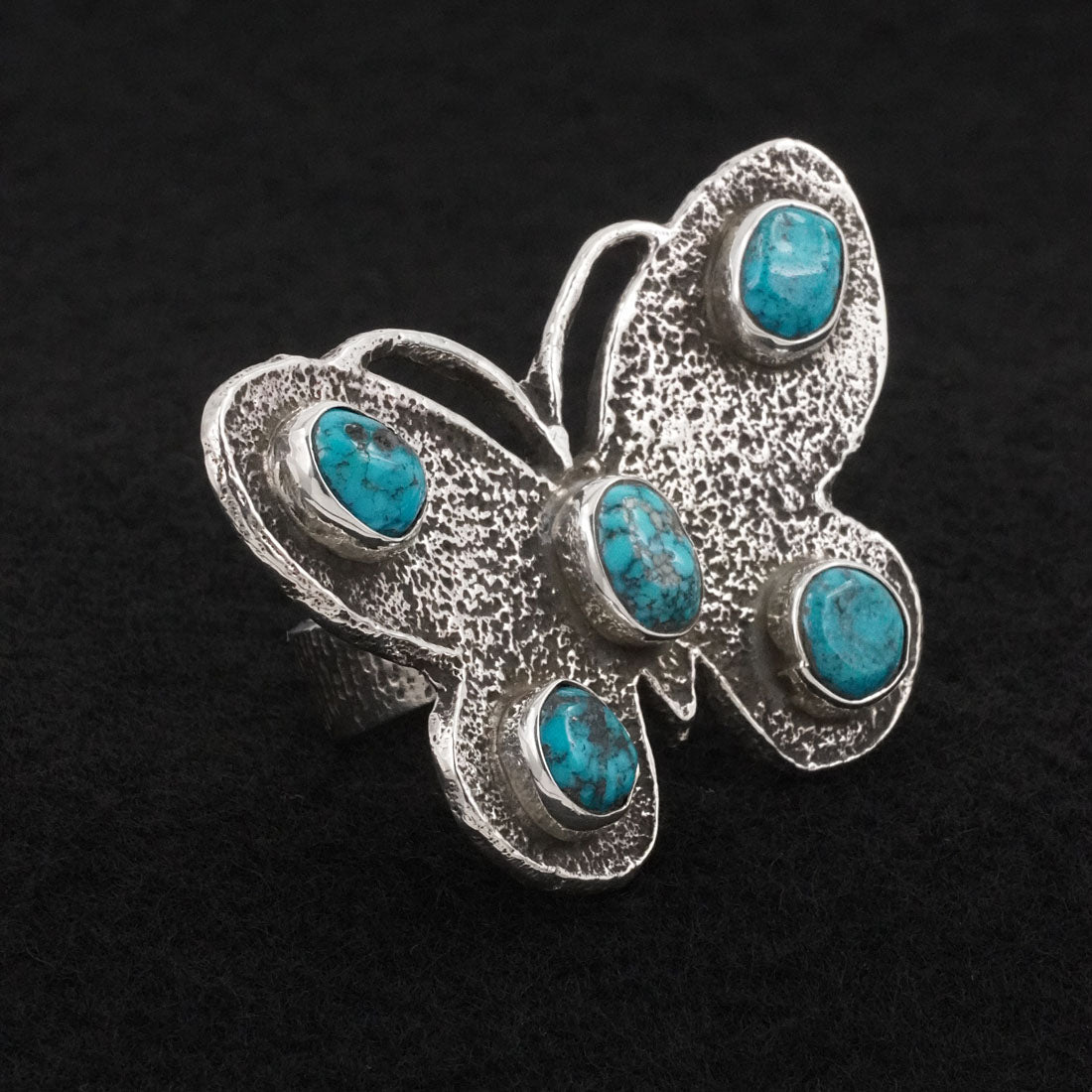 Dymitri Arviso Turquoise & Sterling Silver Ring Sz. 8