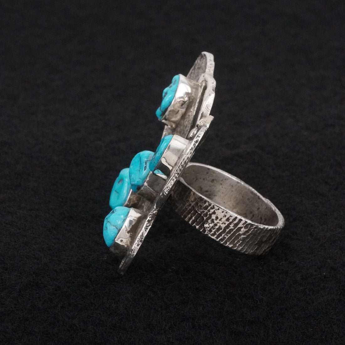 Dymitri Arviso Turquoise & Sterling Silver Ring Sz. 8.5