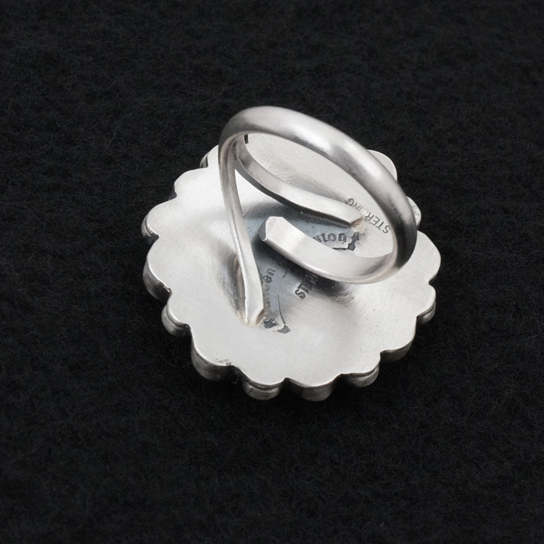 Kathleen Livingston Turquoise & Sterling Silver Ring Adjustable