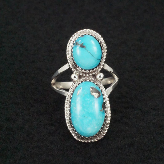 Ernest Hawthorne Turquoise & Sterling Silver Ring Size 7