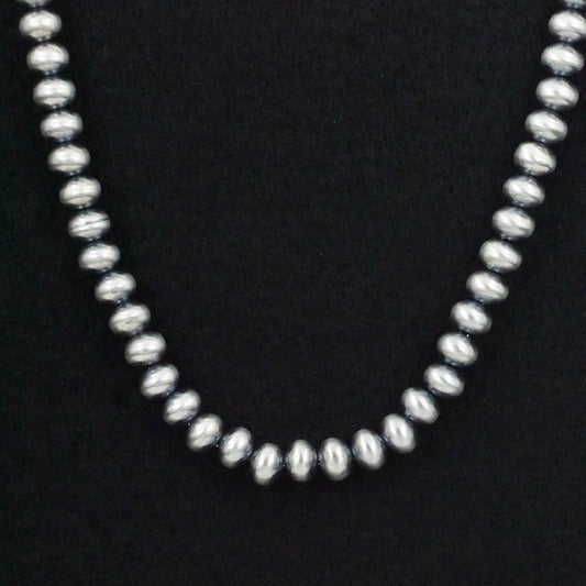 Dorinda Mariano Sterling Silver Navajo Pearl Necklace 14"