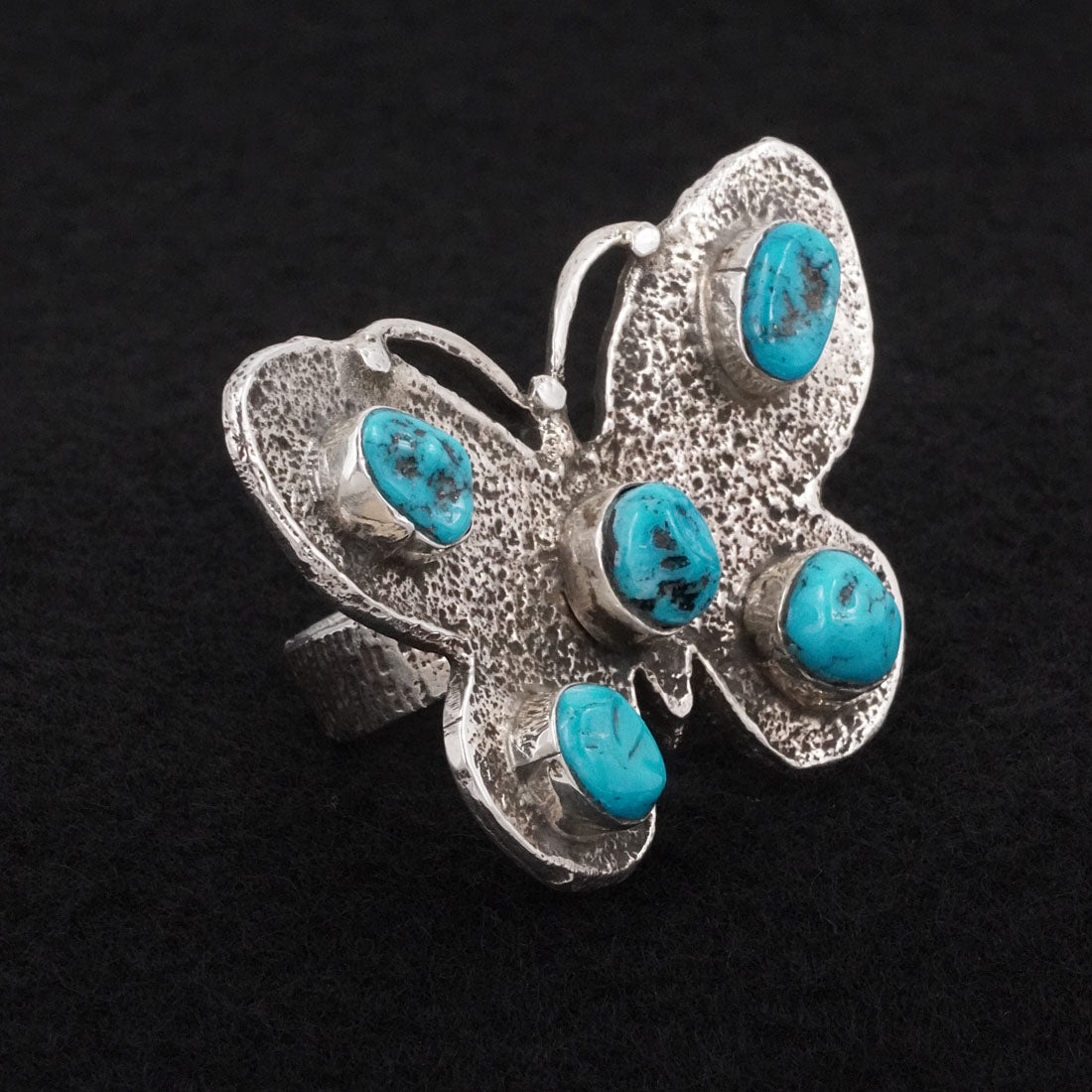 Dymitri Arviso Turquoise & Sterling Silver Ring Sz. 8.5