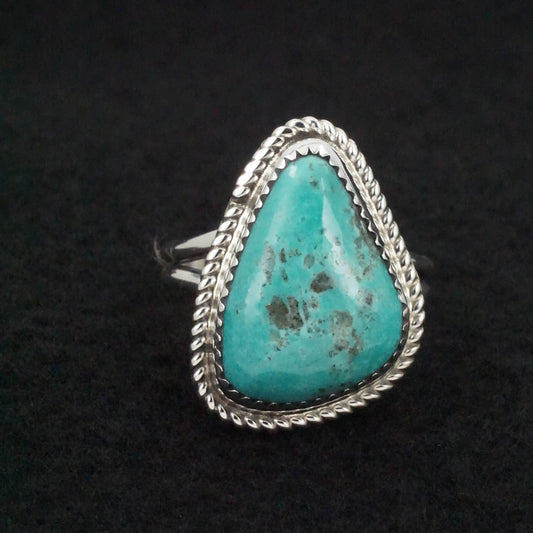 Leslie Nez Turquoise & Sterling Silver Ring Size 10.75