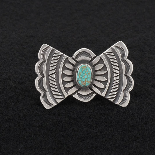 Calvin Martinez Turquoise & Sterling Silver Ring Sz. 7