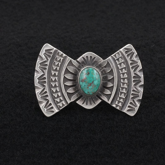 Calvin Martinez Turquoise & Sterling Silver Ring Sz. 9