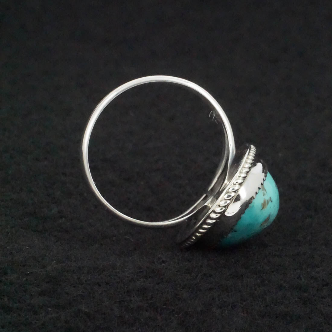 Leslie Nez Turquoise & Sterling Silver Ring Size 11