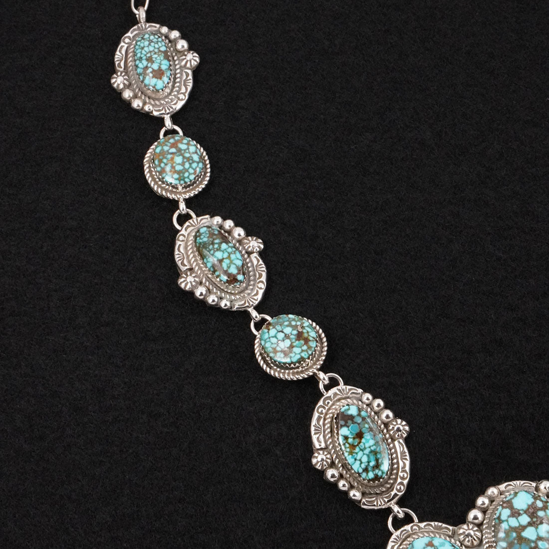 Phil Nez Turquoise & Sterling Silver Necklace Set