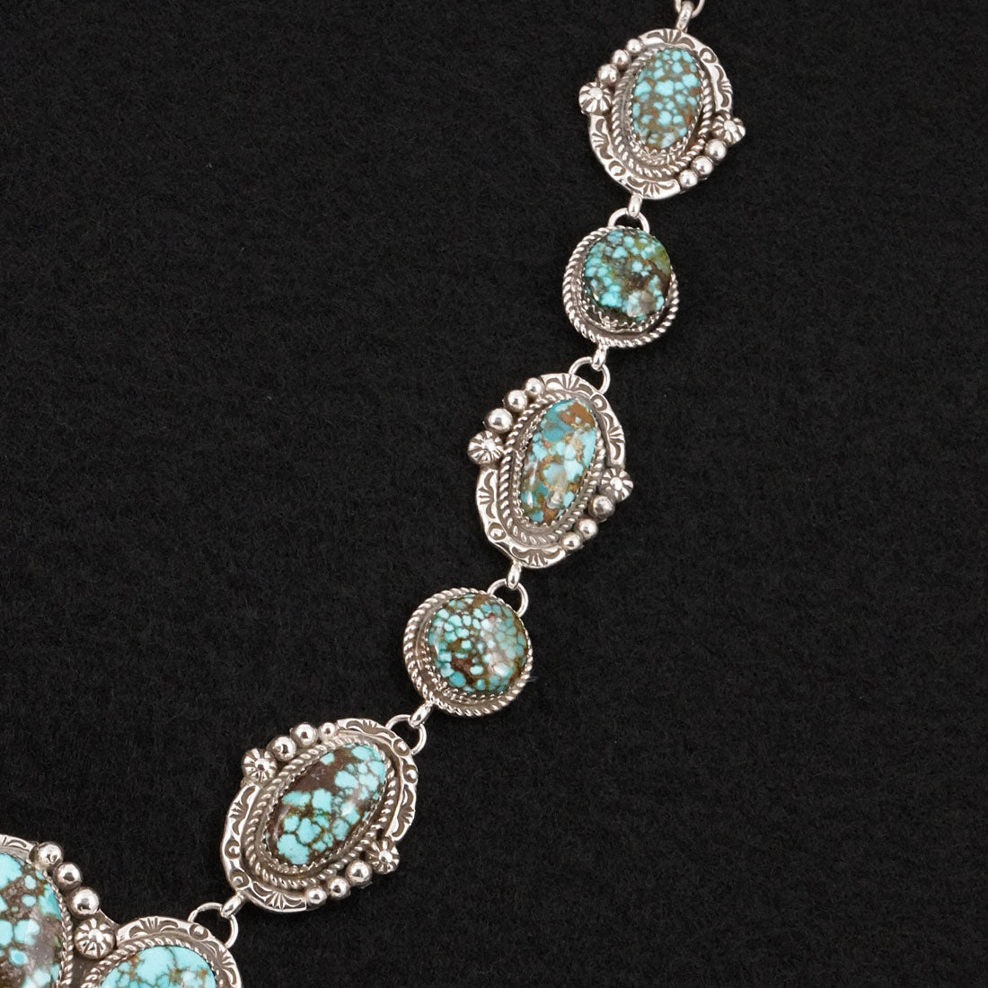 Phil Nez Turquoise & Sterling Silver Necklace Set