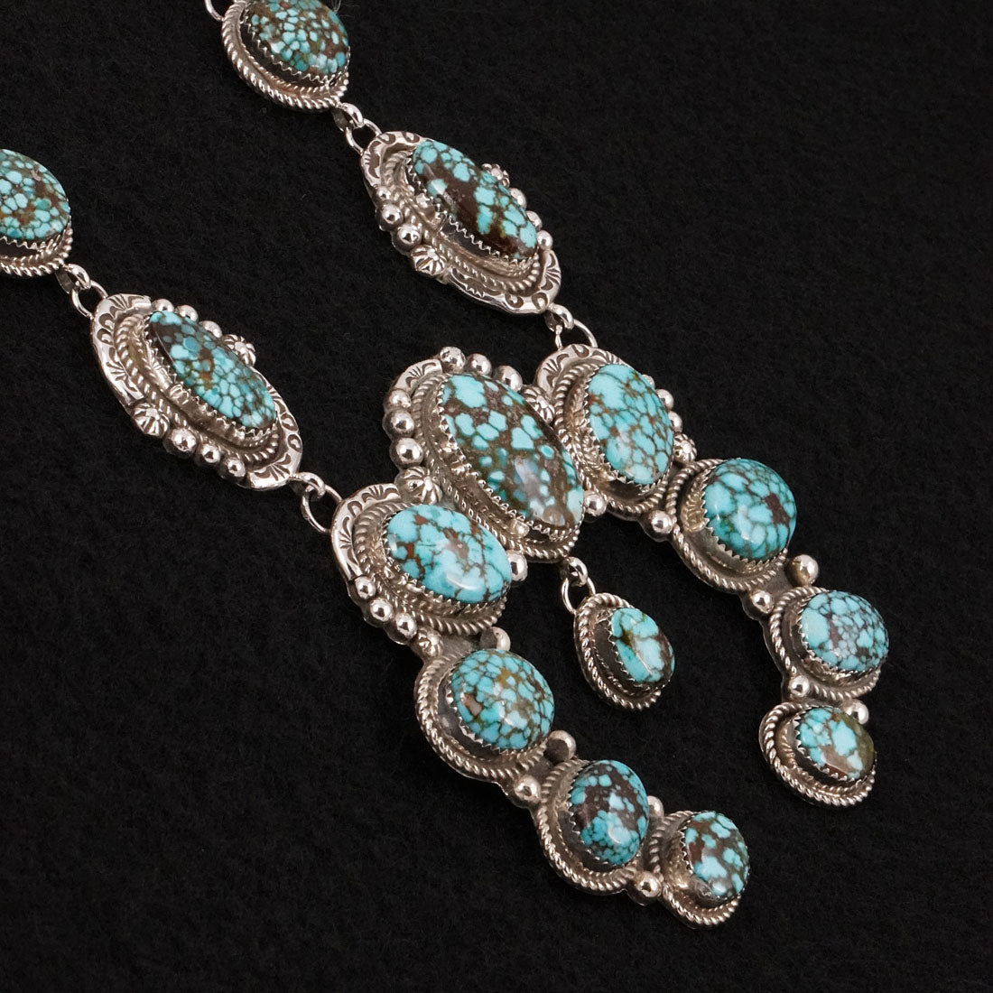 Phil Nez Turquoise & Sterling Silver Necklace Set