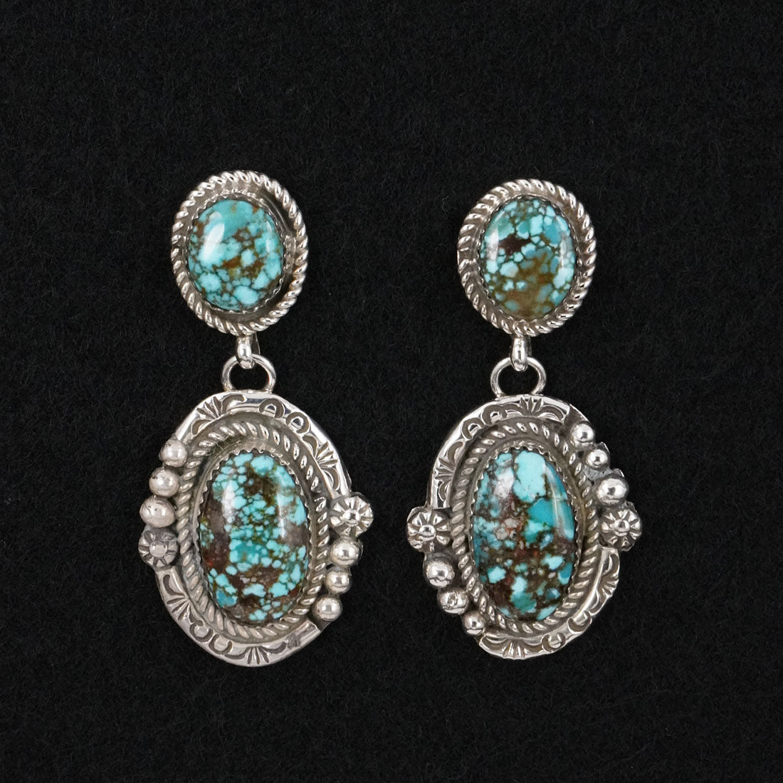Phil Nez Turquoise & Sterling Silver Necklace Set