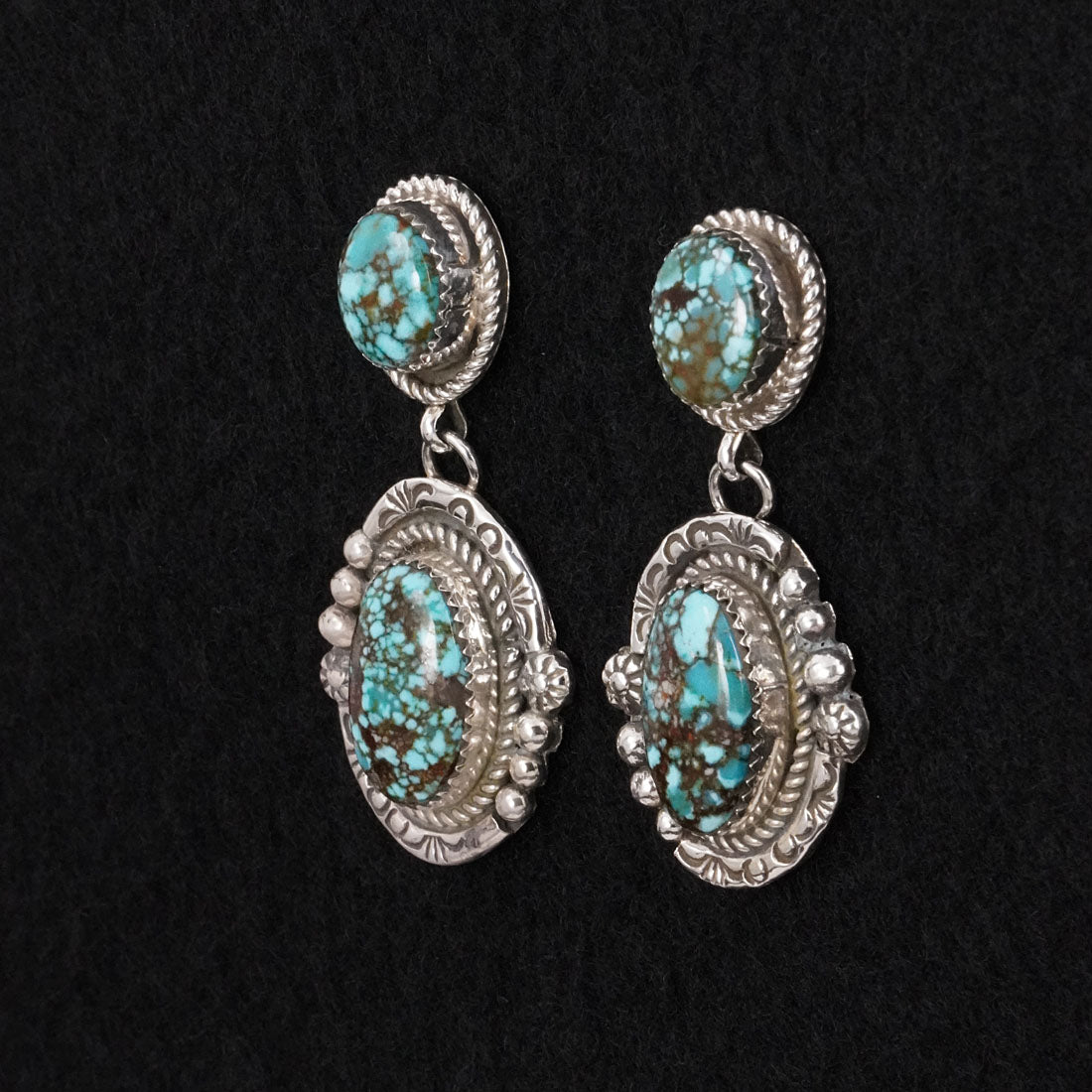 Phil Nez Turquoise & Sterling Silver Necklace Set