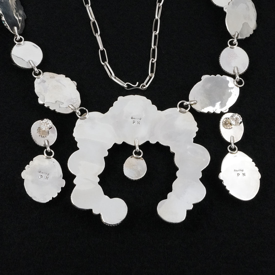 Phil Nez Turquoise & Sterling Silver Necklace Set