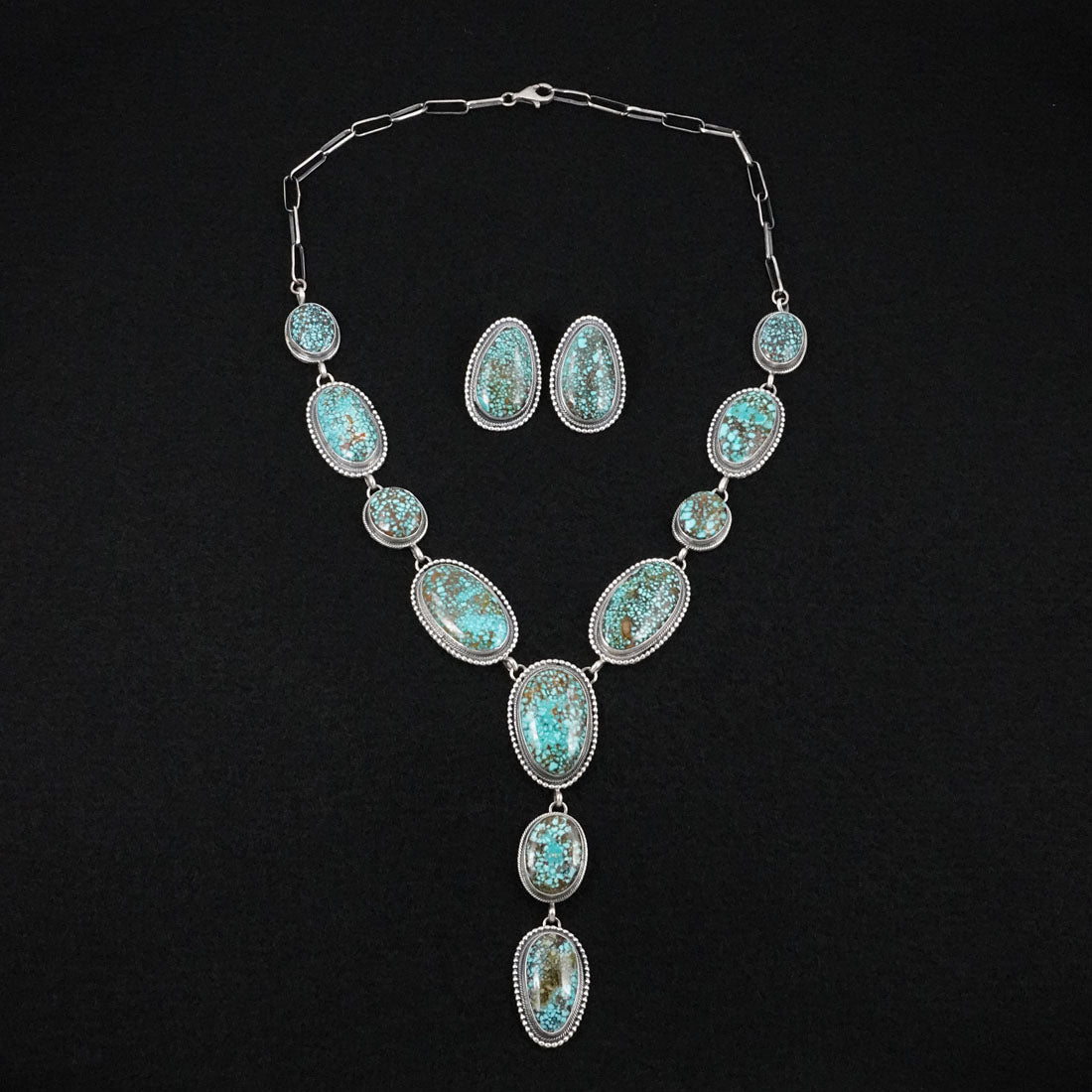Darrin Livingston Turquoise & Sterling Silver Necklace Set