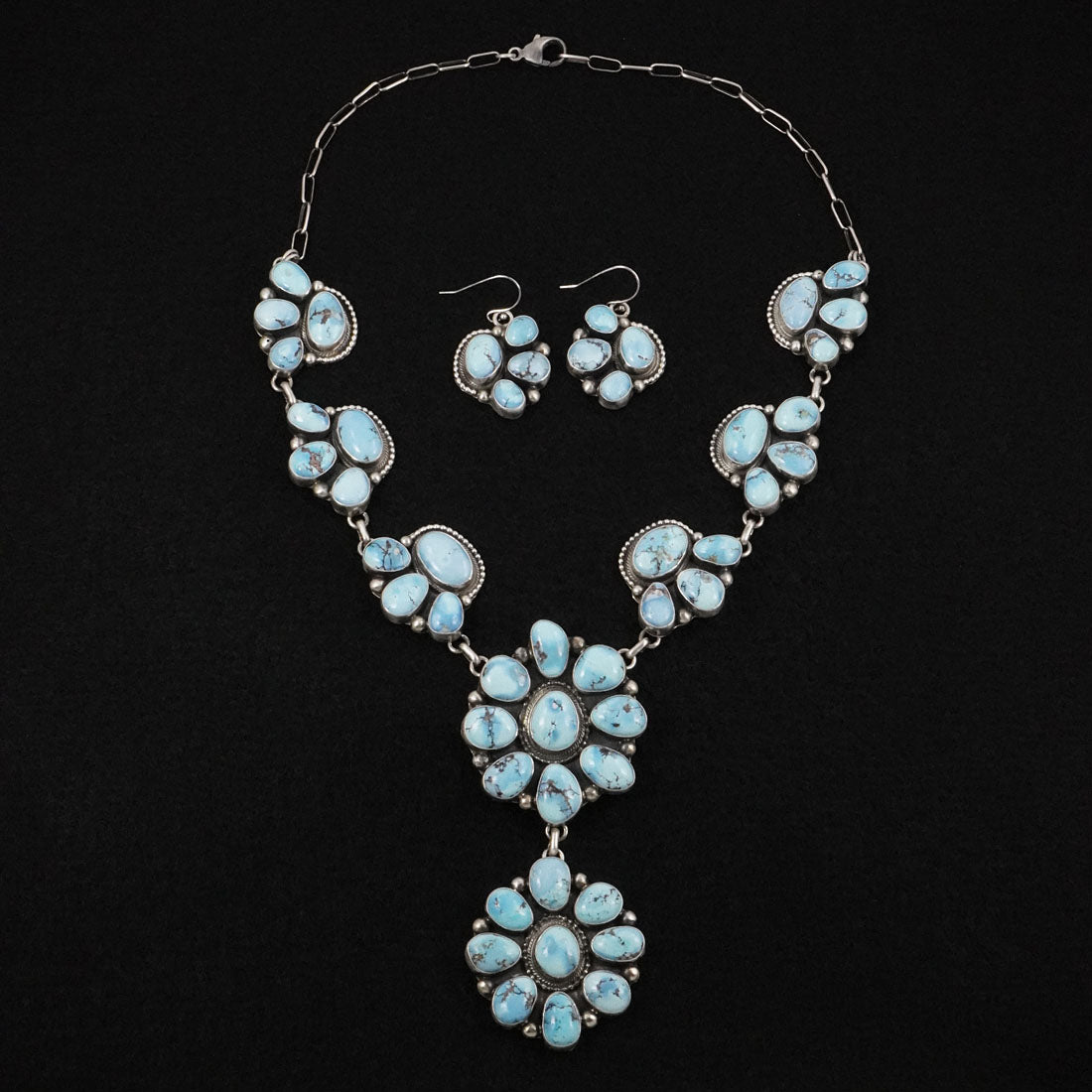 Kathleen Livingston Turquoise & Sterling Silver Necklace Set