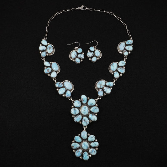 Kathleen Livingston Turquoise & Sterling Silver Necklace Set