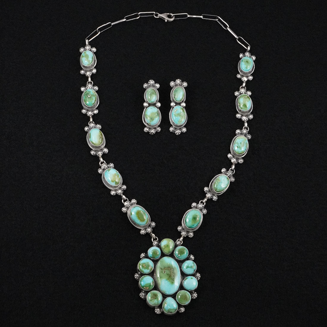Darrin Livingston Turquoise & Sterling Silver Necklace Set
