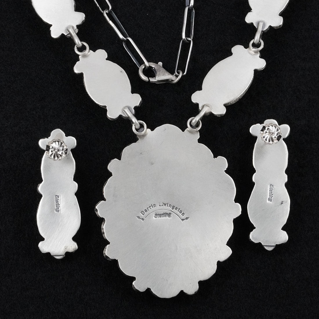 Darrin Livingston Turquoise & Sterling Silver Necklace Set