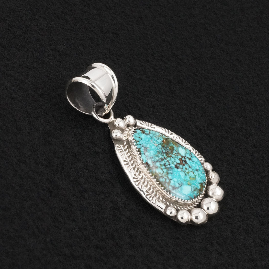 Ray Nez Turquoise & Sterling Silver Pendant