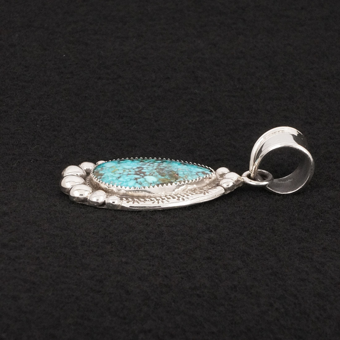 Ray Nez Turquoise & Sterling Silver Pendant