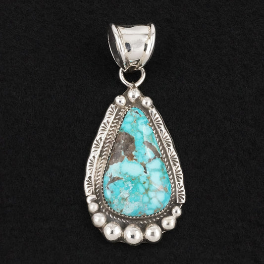 Ray Nez Turquoise & Sterling Silver Pendant