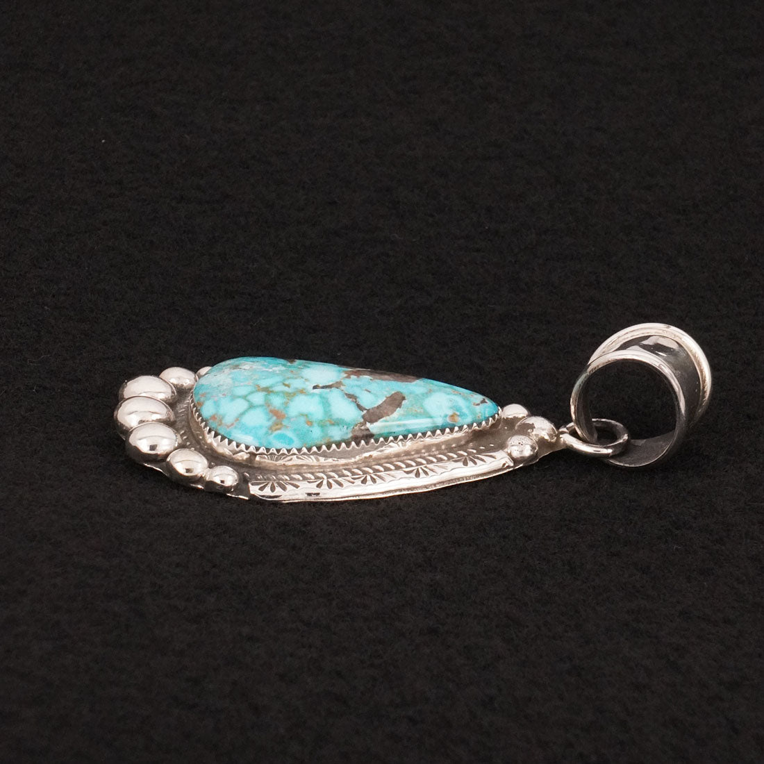 Ray Nez Turquoise & Sterling Silver Pendant
