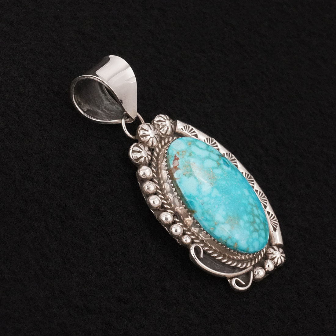 Phil Nez Turquoise & Sterling Silver Pendant