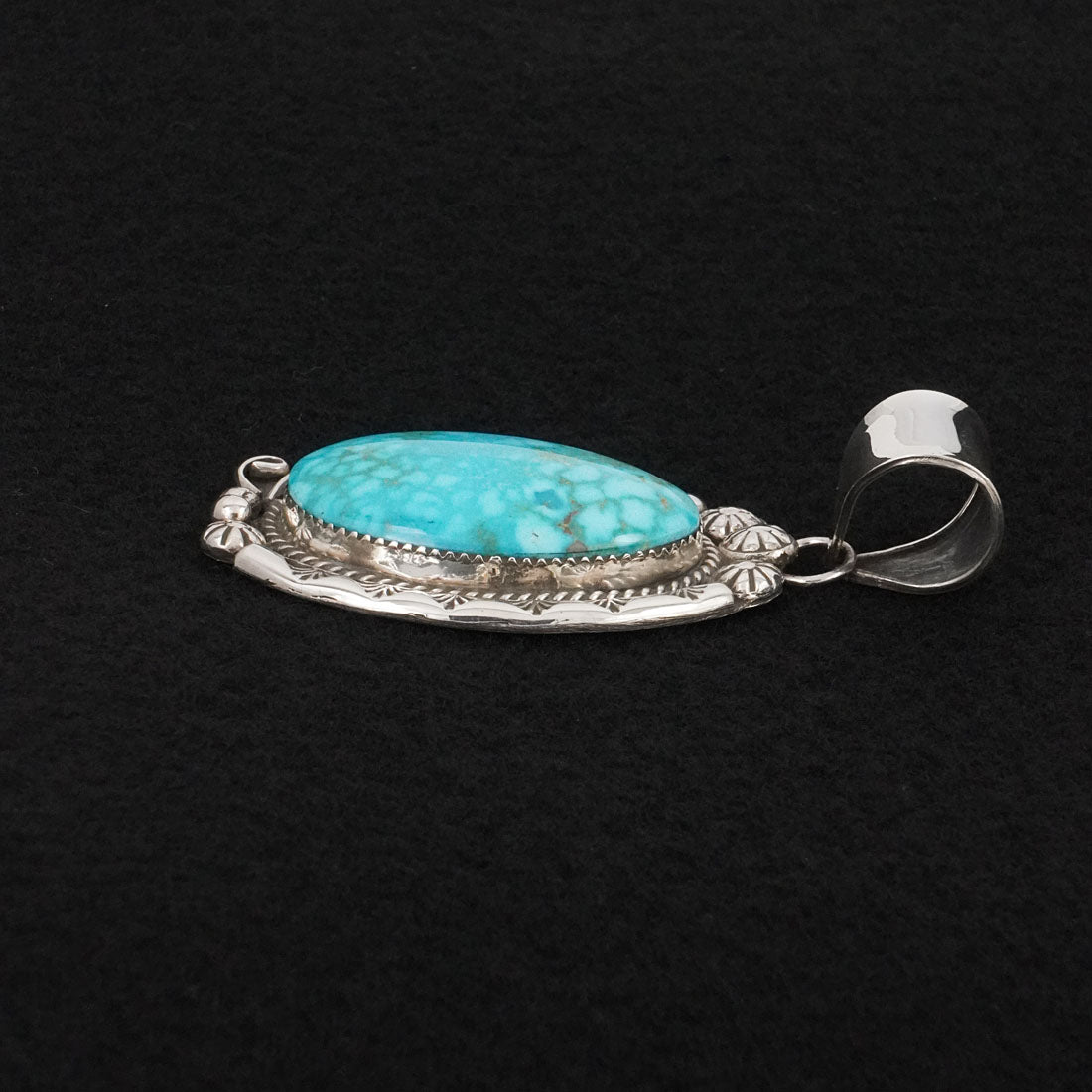 Phil Nez Turquoise & Sterling Silver Pendant