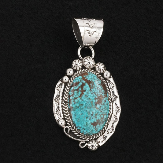 Phil Nez Turquoise & Sterling Silver Pendant