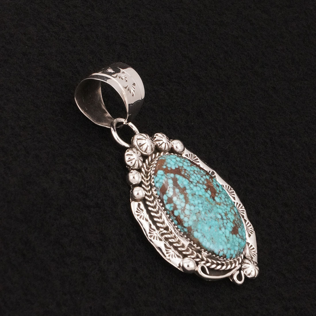 Phil Nez Turquoise & Sterling Silver Pendant