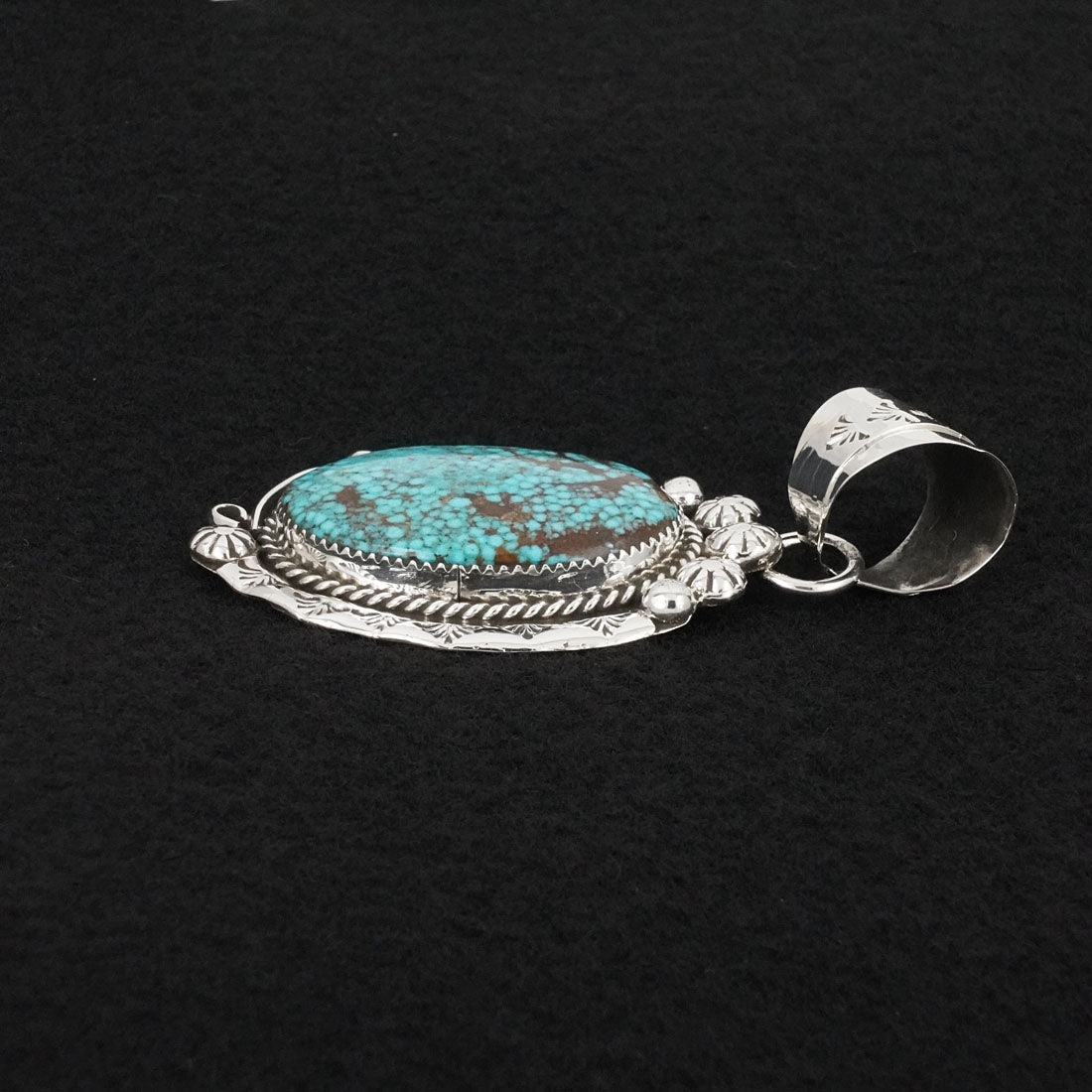 Phil Nez Turquoise & Sterling Silver Pendant