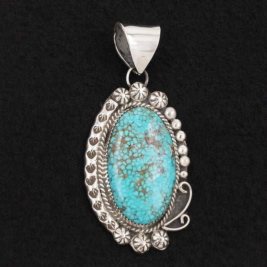 Phil Nez Turquoise & Sterling Silver Pendant