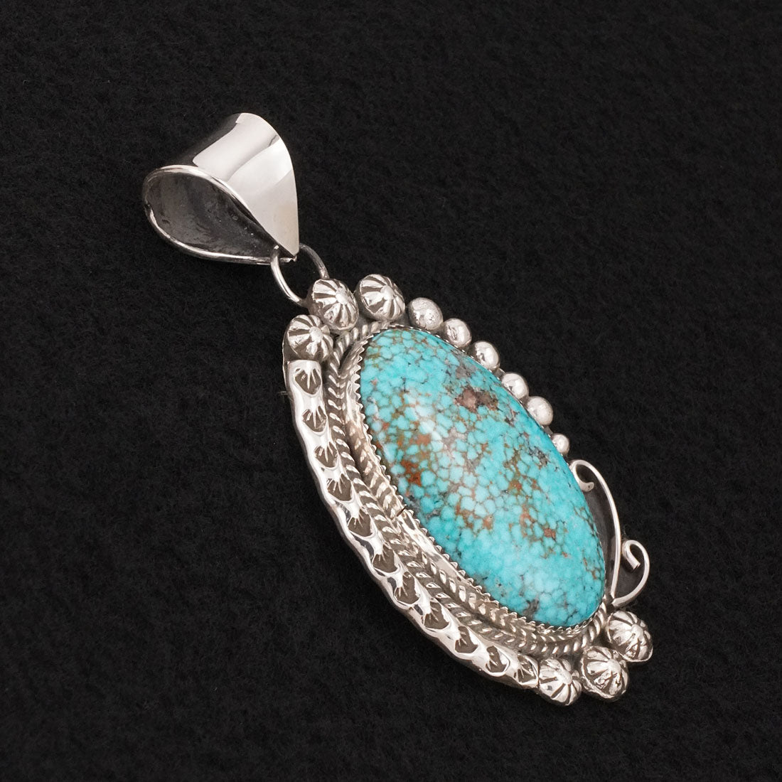 Phil Nez Turquoise & Sterling Silver Pendant