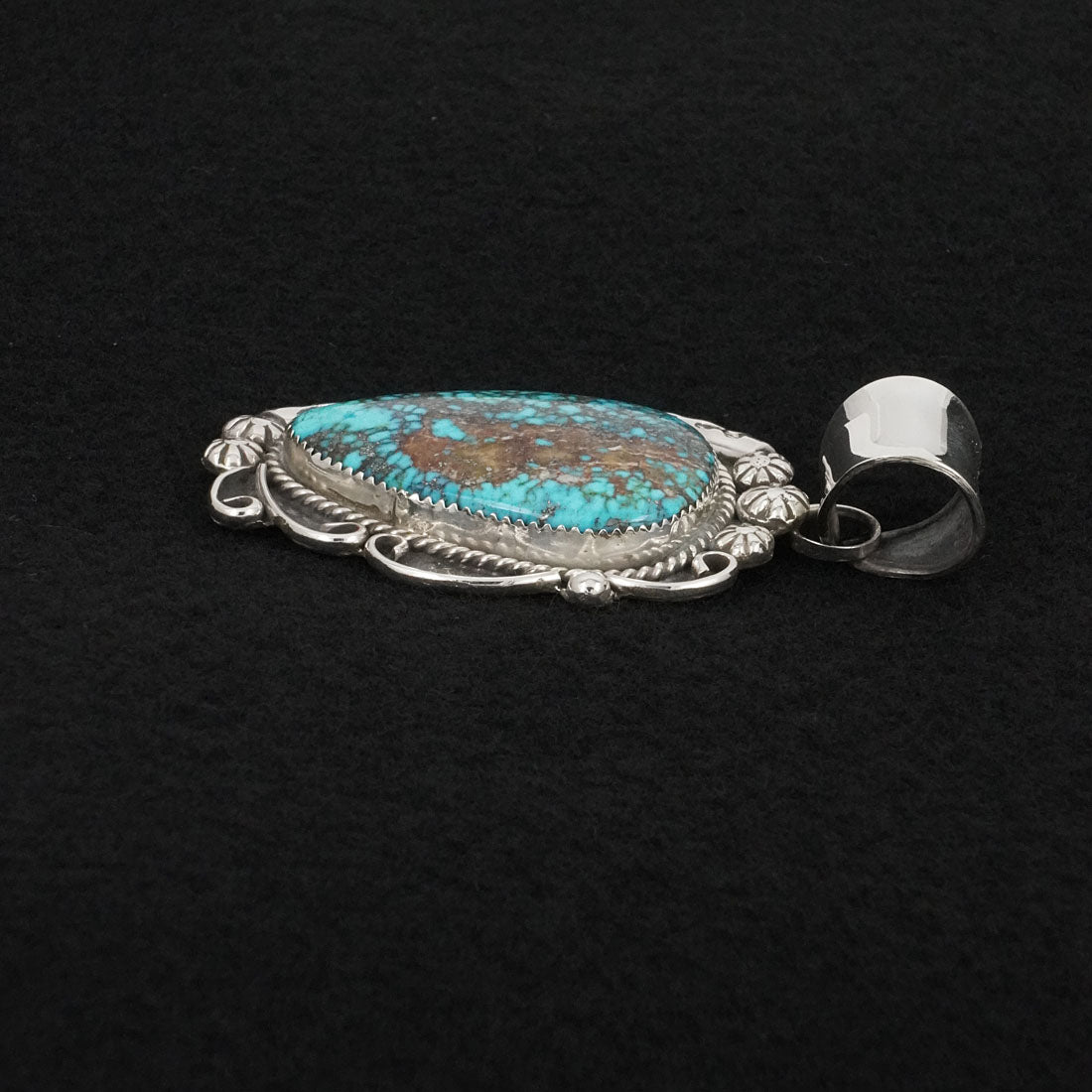Phil Nez Turquoise & Sterling Silver Pendant